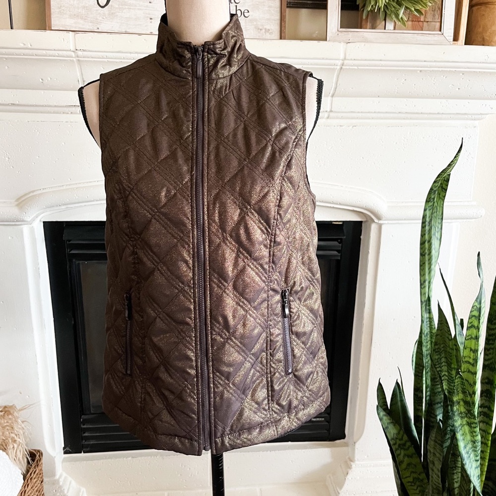 Chico's Quilted Brown Vest